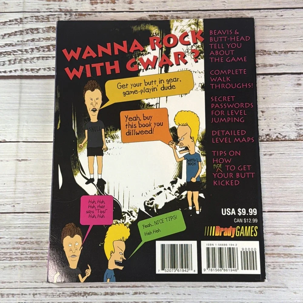 BradyGames MTV Beavis and Butt-Head Cheater's Guide 1994 Genesis SNES Game Gear